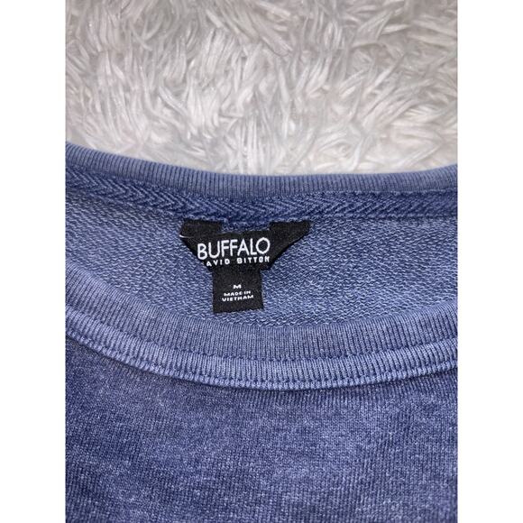 Buffalo David Bitton Women's Soft Cozy Crewneck Sweatshirt M Pullover Top Navy - Picture 5 of 5